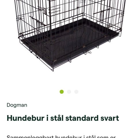 Hundebur til stor hund, sammenleggbar