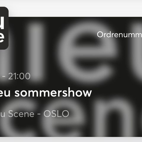 Nieu sommershow, to billetter