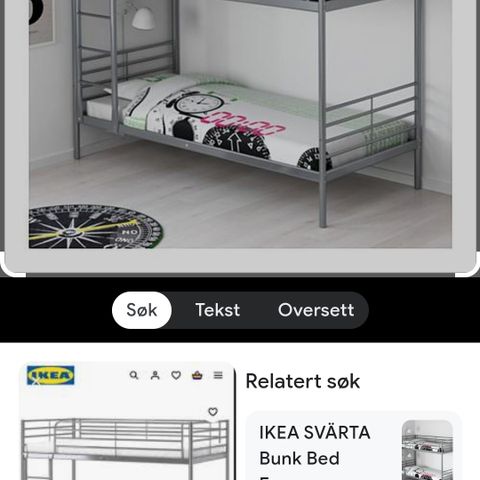 Pen brukt ikea metall køyseng