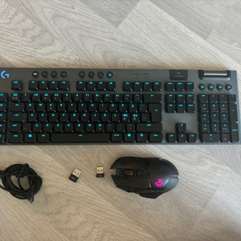 Logitech G915 Tactile og Logitech G502 Lightspeed