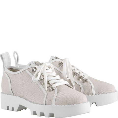Högl grå hvite sneakers sko med track såle size 3