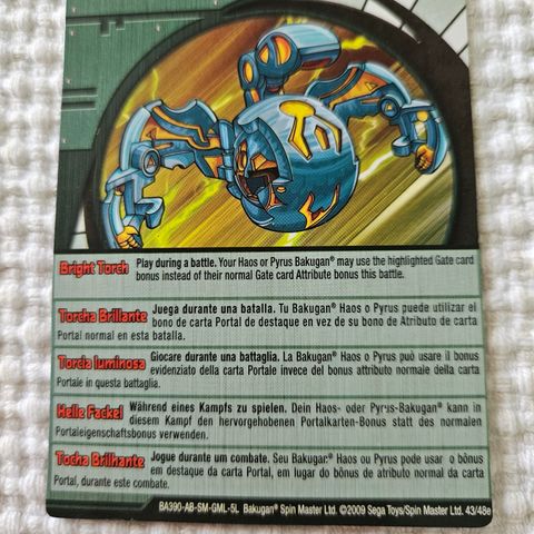 Bakugan samlekort- Bright Torch