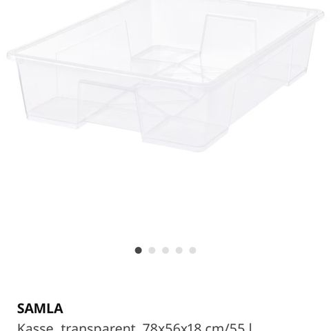 Kasse, transparent, samla ikea