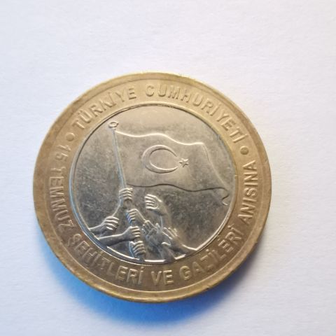 Tyrkisk 1 Lira minnemynt