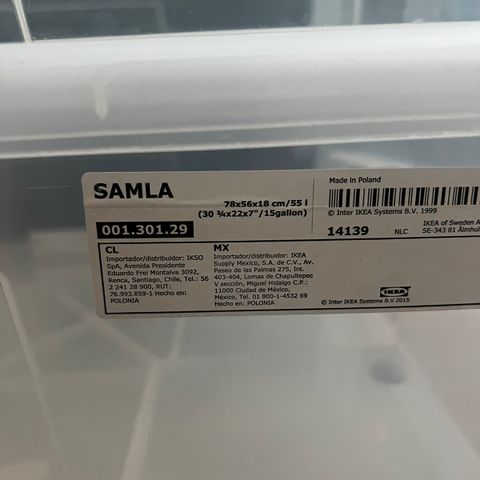 IKEA SAMLA oppbevaringsbokser