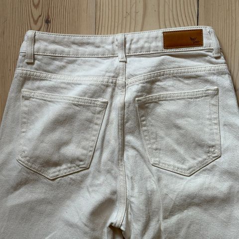 Beige denim bukse i str 28