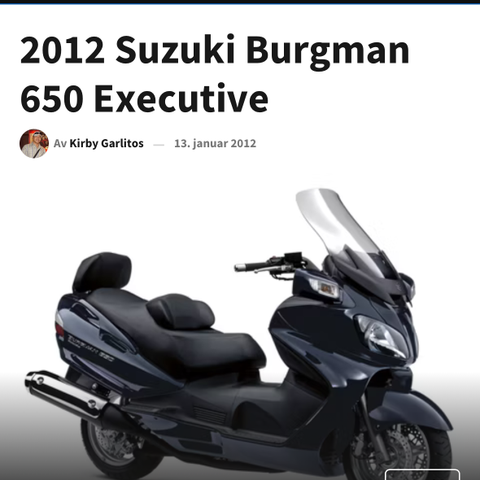 Helt nytt orginalt eksosanlegg til Suzuki Burgman 650 selges.