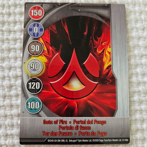 Bakugan metallkort Gate of fire