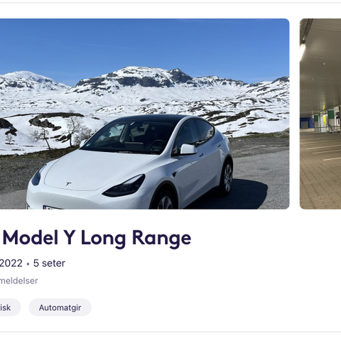 Utleie av Tesla model Y Long range via Getaround