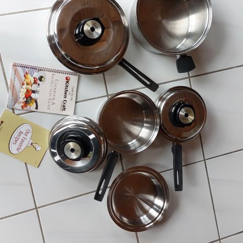 Cooking Pot Set - Stainless-Steel, Stackable