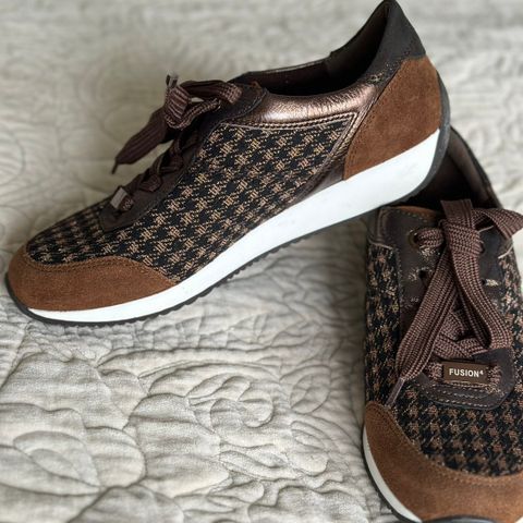 ARA High Soft sneakers /str 37 / brun semsket skinn med ruter /