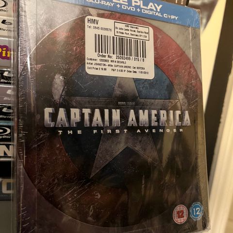 Captain America: The First Avenger HMV OOP Blu Ray