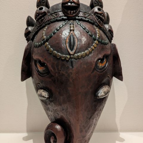 Tibetansk elefant maske av tre