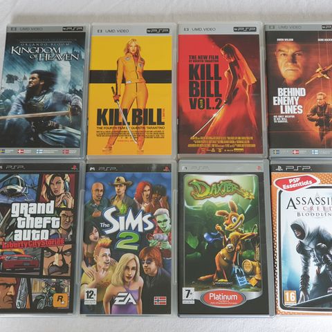 Spill- og filmpakke til Sony Playstation Portable (PSP)