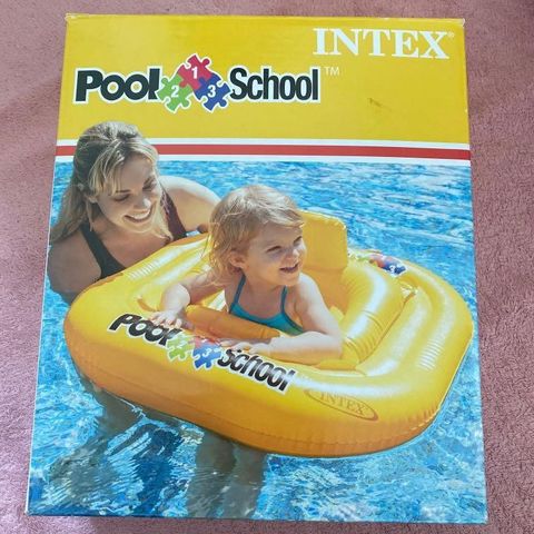 Intex Deluxe Baby Float Pool School Step 1 babyring 1-2 år opptil 15 kg ny