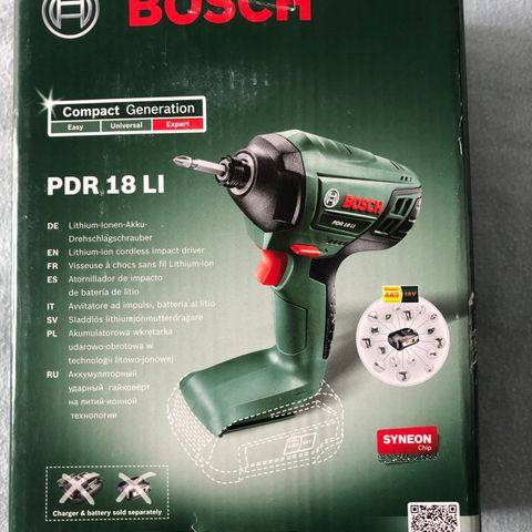 BOSCH  SLAGTREKKER  PDR 18 li (uten batteri og lader)