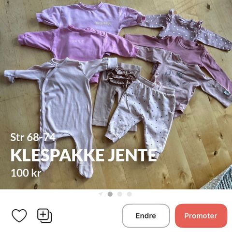 Klespakke jente