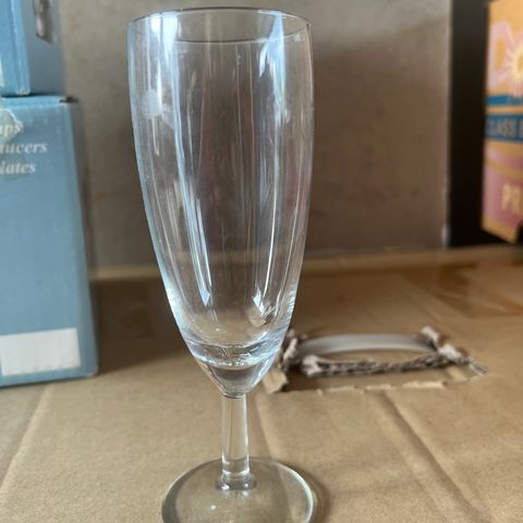 Vinglass og champagne glass