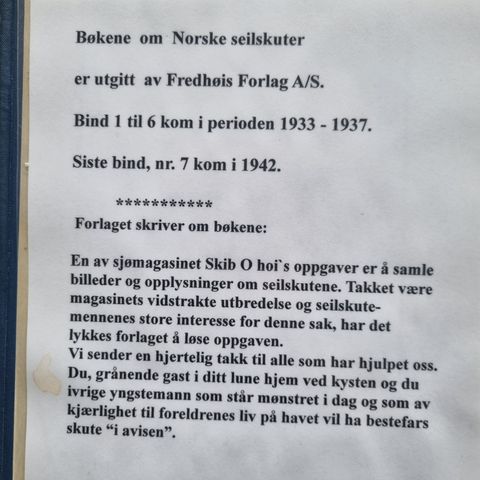 Norske seilskuter av Fredhøis Forlag