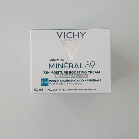 Vichy Minéral 89 fuktboostende krem. Ord. pris 374,90 kr