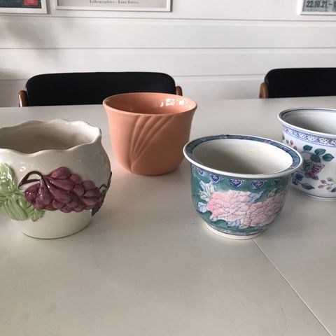 Vintage retro blomsterpotter