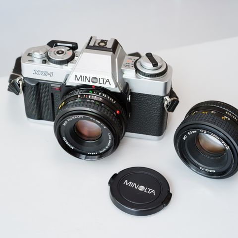 Minolta MD 45mm f/2 & 50mm f/2 + kamerahus