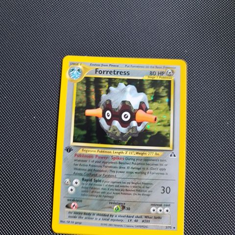 Pokemon forretress 1 edition holo kort