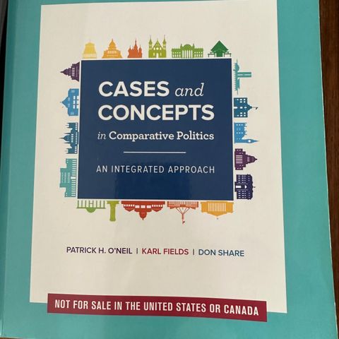 Cases and Concepts in Comparative Politics - An Integrated Approach