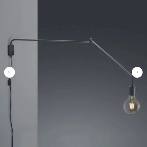 Trio Lighting Line vegglampe, sort