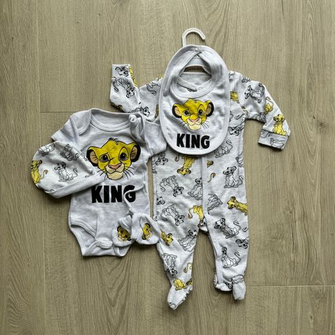 Disney Lion King Simba sett 5-pk, 0-3 mnd (62) ~ nytt