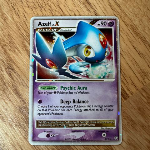 Azelf 140/146 Rare Holo Pokemon Kort Selges