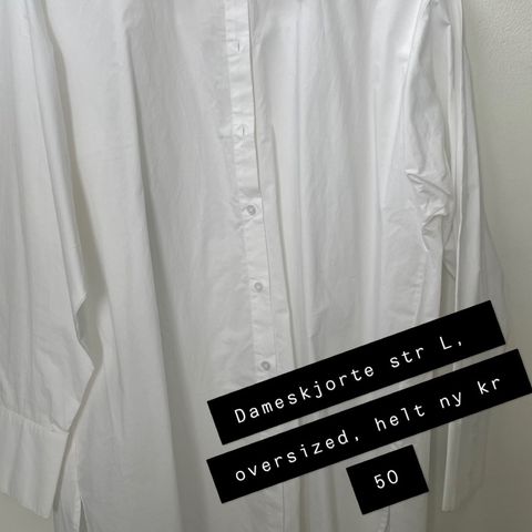 Ny hvit oversized skjorte fra HM