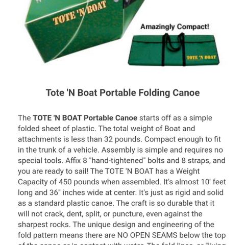 Sammenbrettbar kano/sammenleggbar kano/ultraportablel kano/lav vekt