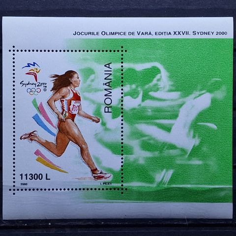 Romania 2000 - OL - 1 frimerkeblokk - Sydney, Australia - postfrisk