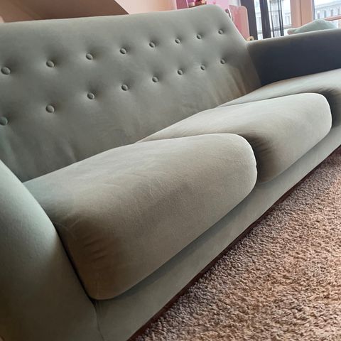 Nett mintgrønn sofa