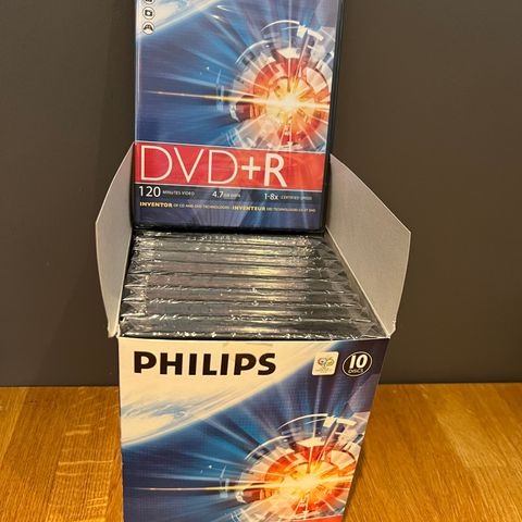 DVD+R opptaks cd’er gis bort