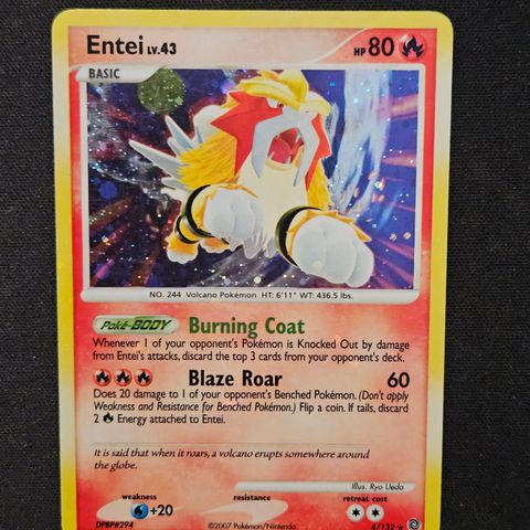 Pokemon kort - Entei holo fra Secret Wonders