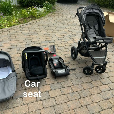 3-in-1 startpakke med barnevogn med gratis soskenbrett