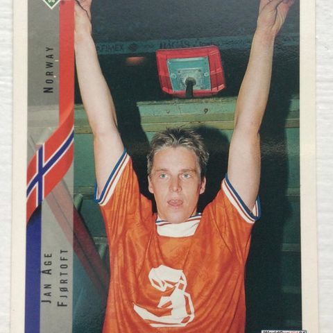 Fotballkort Jan Åge Fjørtoft Nr.118 World Cup USA '94 Upper Deck Trading Card