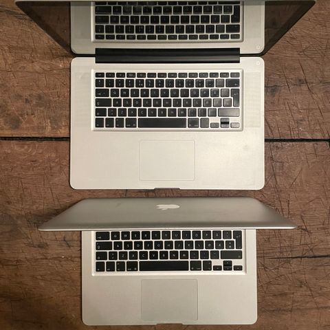 Selges samlet: MacBook Pro 15" 2009 og 13’’ 2010