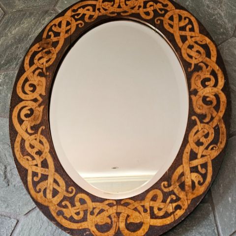 Vintage ovalt speil