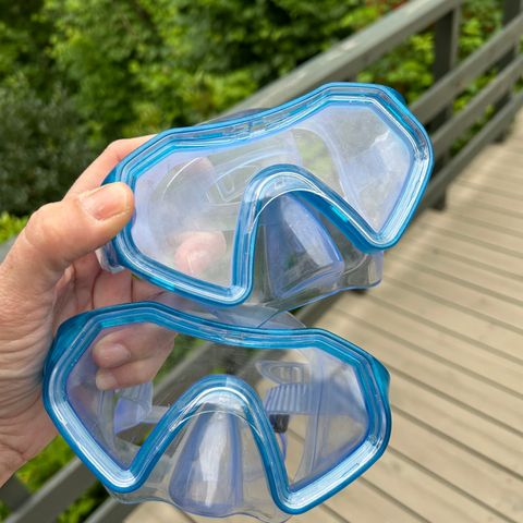 Svømmebriller med nese (til barn ca 6-10 år) selges