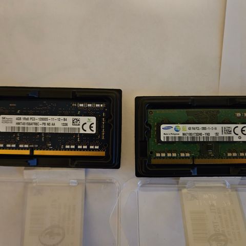 2 stk Samsung RAM 4GB 1R8 PC3L