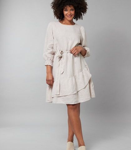 nydelig kjole i lin fra Jean Paul