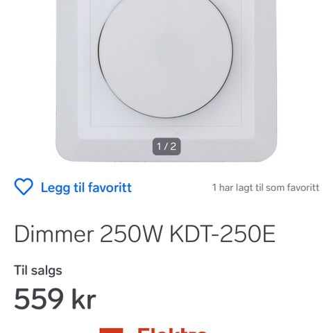 Dimmer 250W KDT-250E