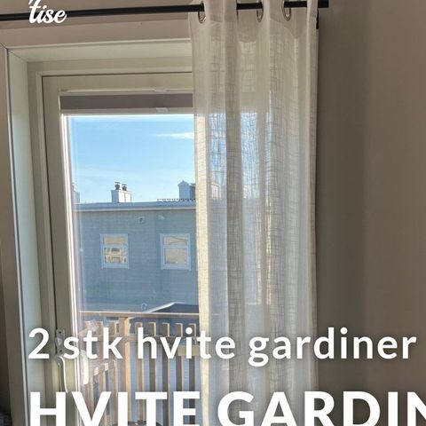 Gardiner, lette, hvite 150x 245 cm