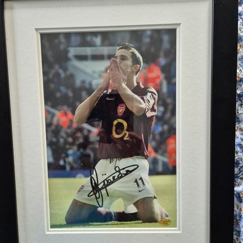 .Van persie autograf med Coa..Ronaldo signatur