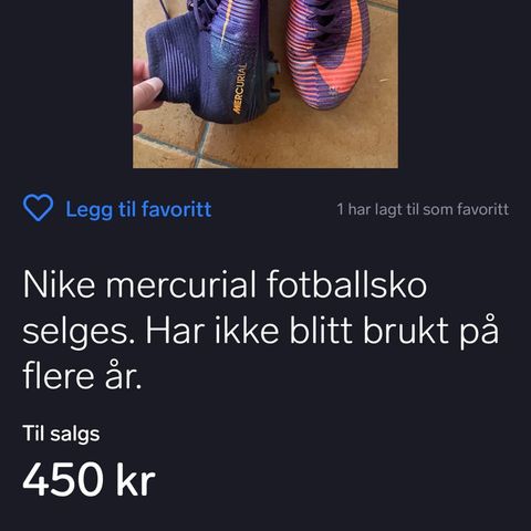 Nike mercurial fotballsko