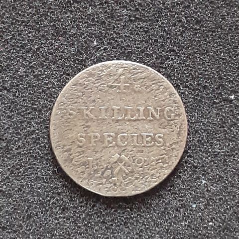 4 SKILLING 1825 SØLV ** LUKEFYLLER **