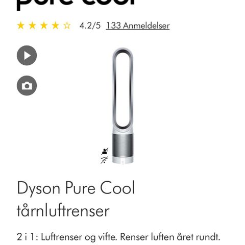 Helt ubrukt Dyson Pure Cool